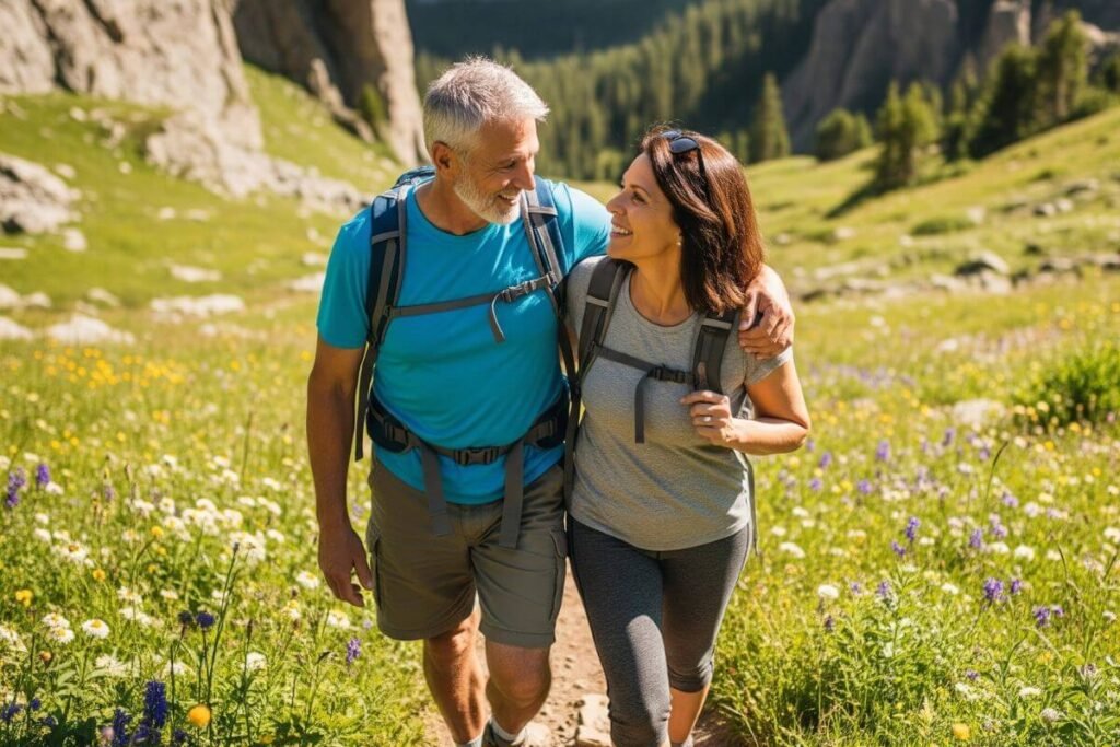 Active person walking after using Triflexarin joint supplement for improved mobility